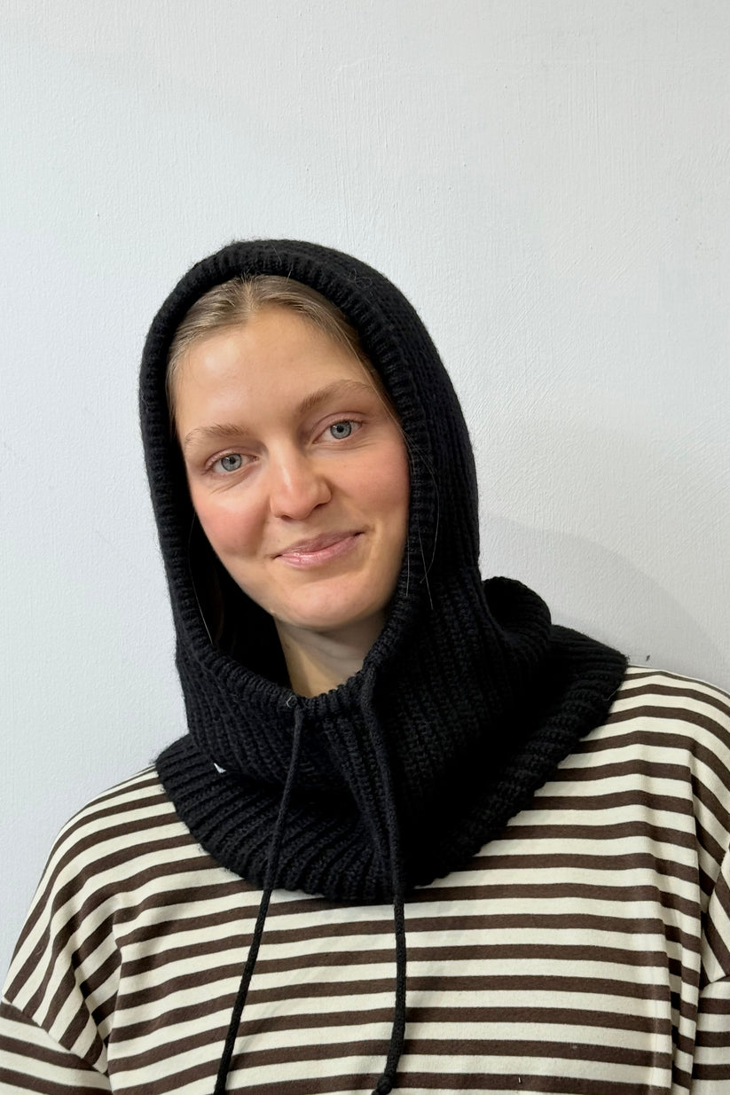 Ost London Rikke Mohair Balaclava -Black
