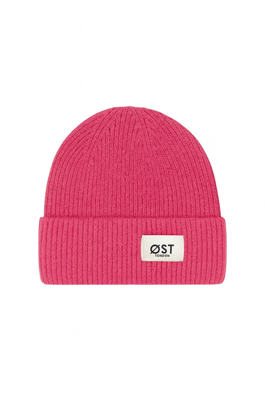 Ost London Clara Angora Beanie in Mangenta