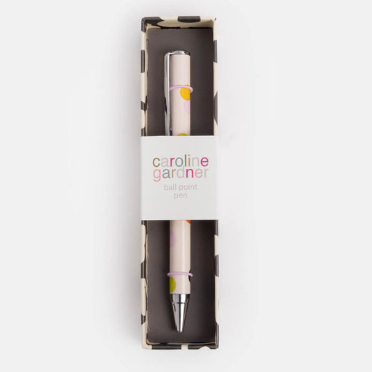 Caroline Gardner Pink Dotty Boxed Pen