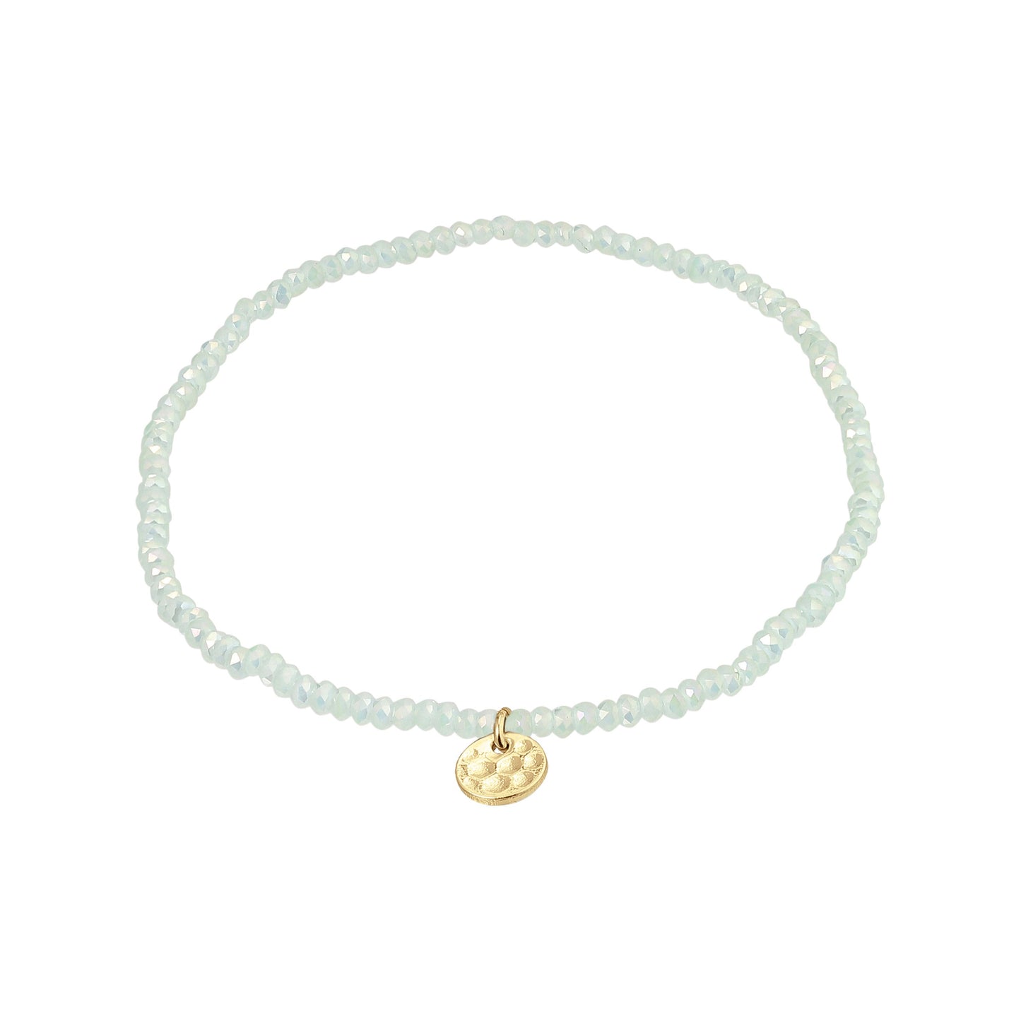 PILGRIM INDIE bracelet light green, gold-plated