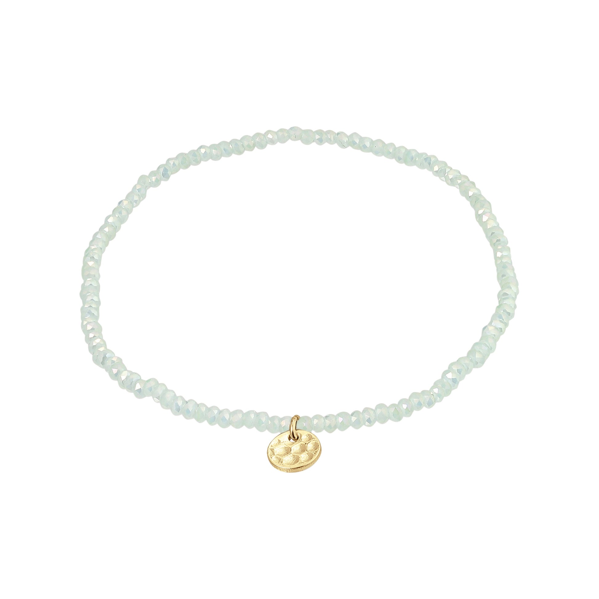 PILGRIM INDIE bracelet light green, gold-plated