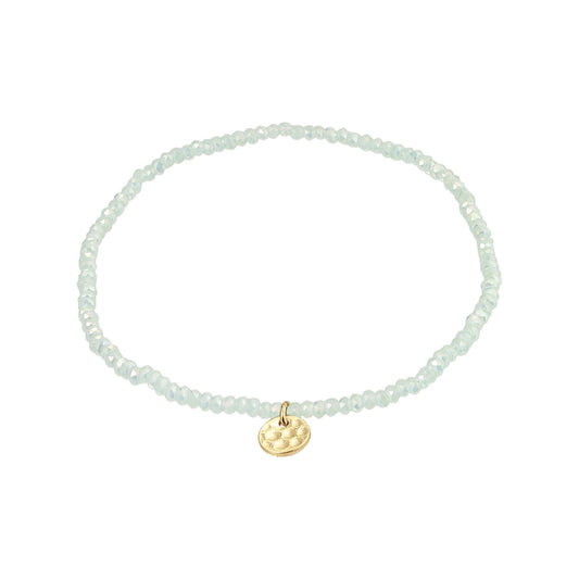 PILGRIM INDIE bracelet light green, gold-plated