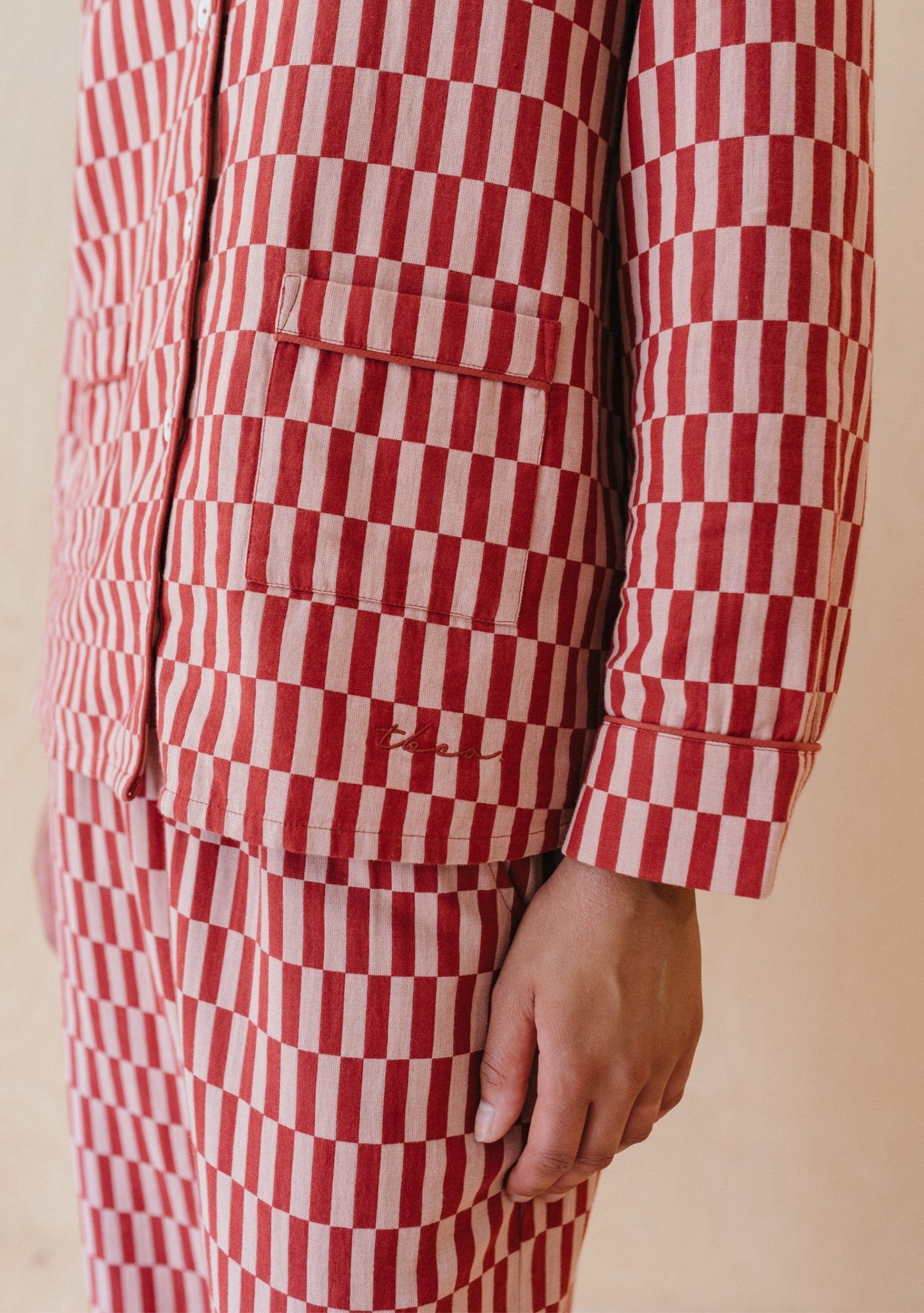 TBCo Cotton Cotton PJs in Rose Checkerboard