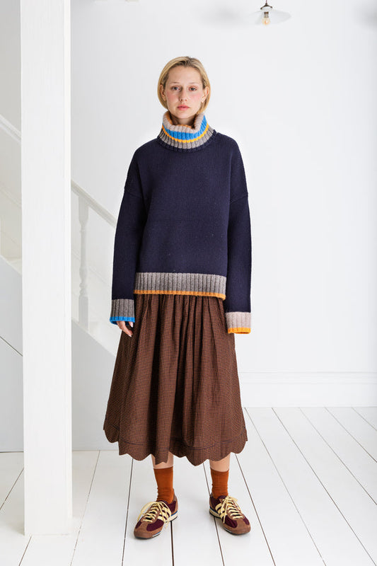 Bonte London Polly Skirt in Midnight/Tan
