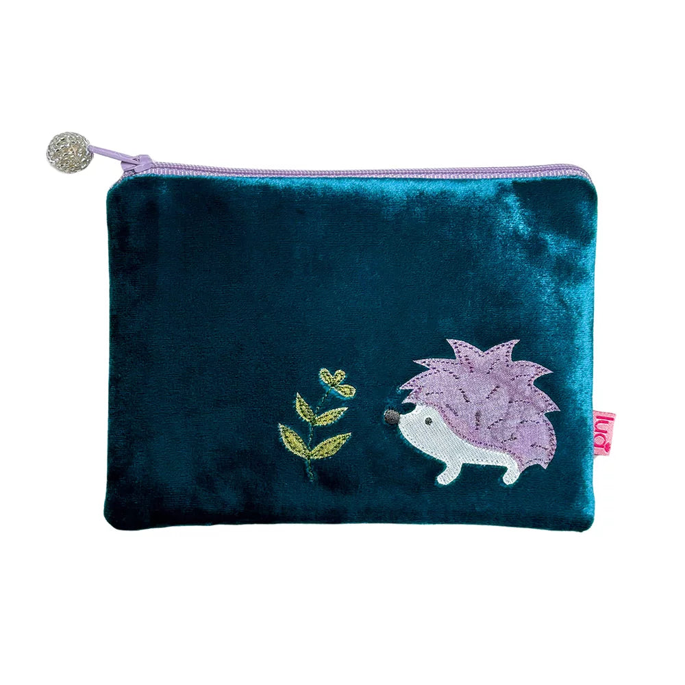 Lua Hedgehog Purse Silk Velvet Purse