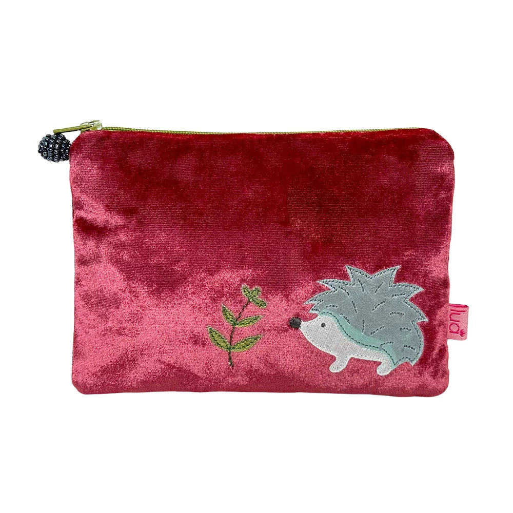 Lua Hedgehog Purse Silk Velvet Purse