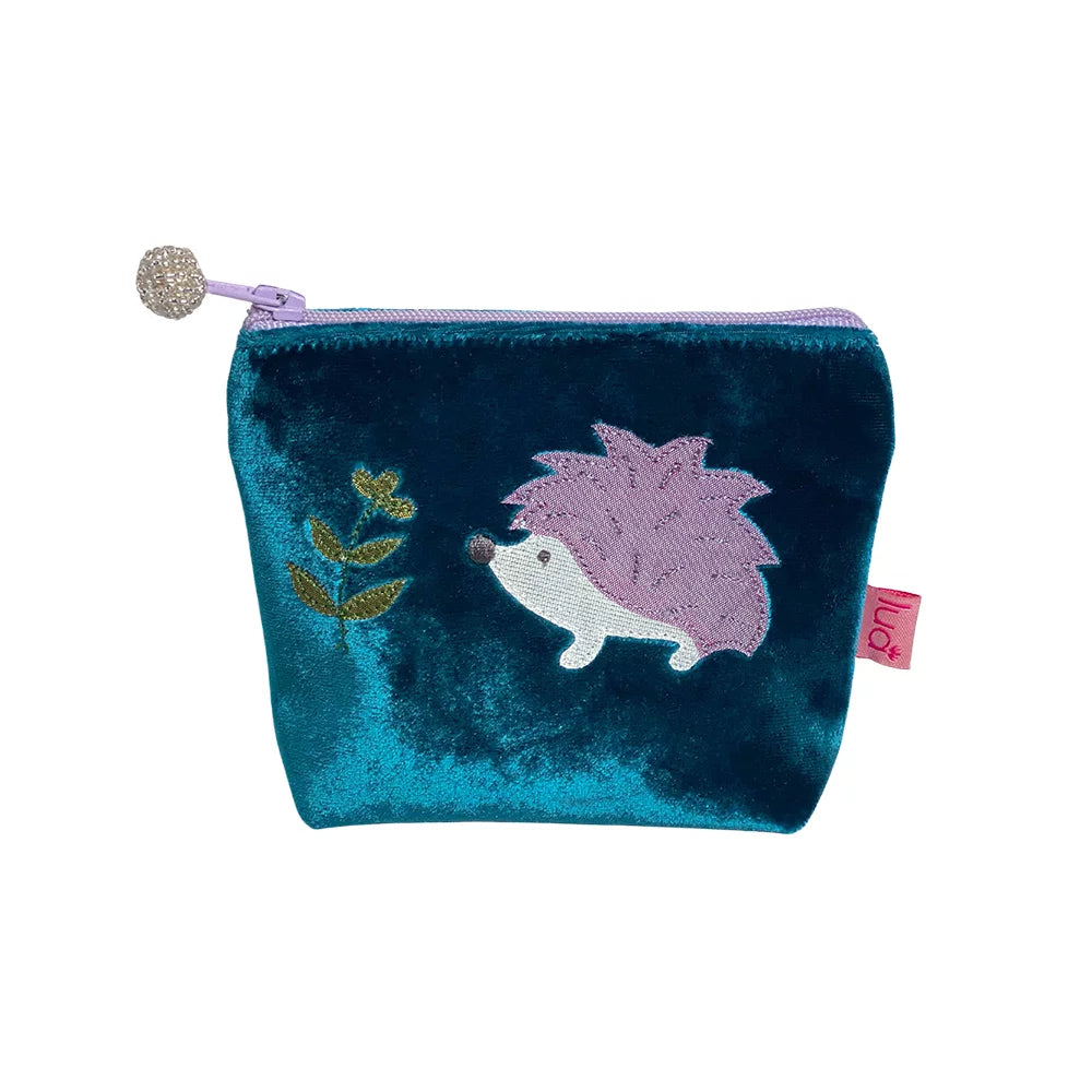 Lua Hedgehog Silk Velvet Mini Purse