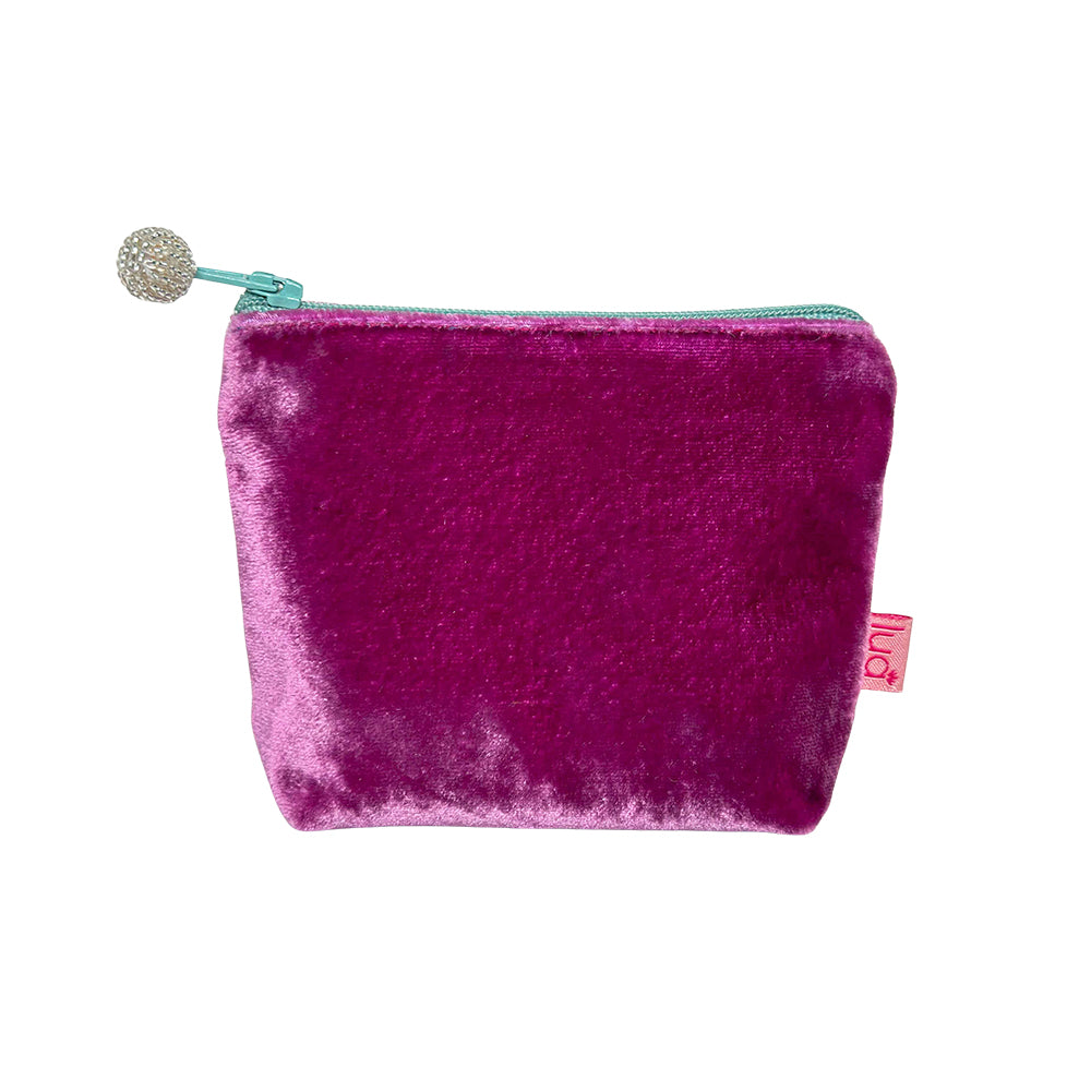 Lua Mini Coin Purse Plain Silk Velvet