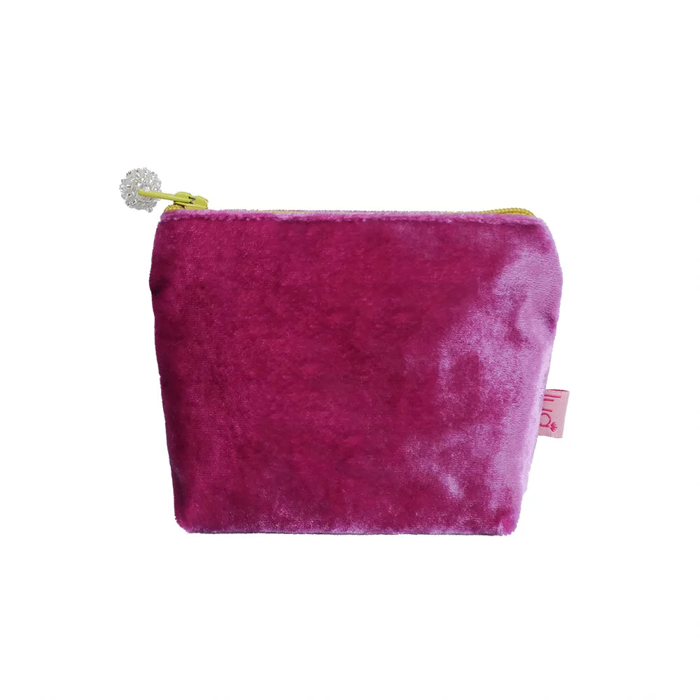 Lua Mini Coin Purse Plain Silk Velvet