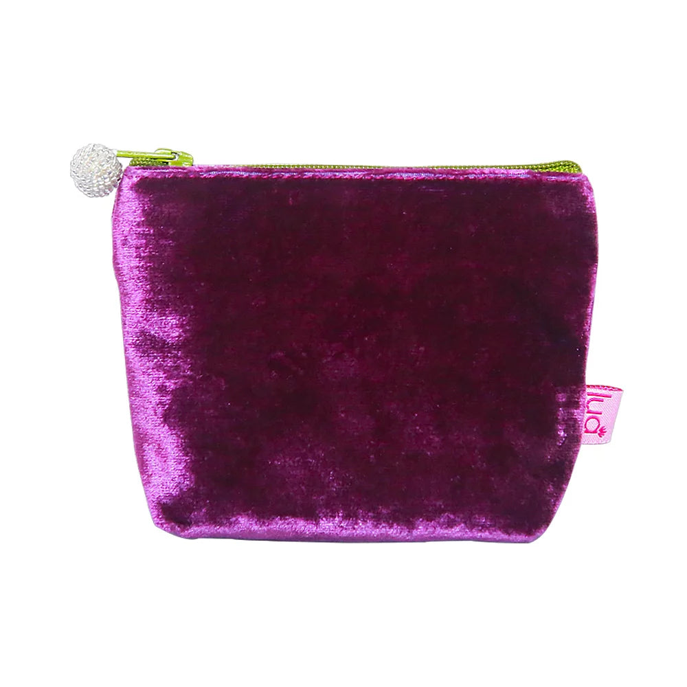 Lua Mini Coin Purse Plain Silk Velvet