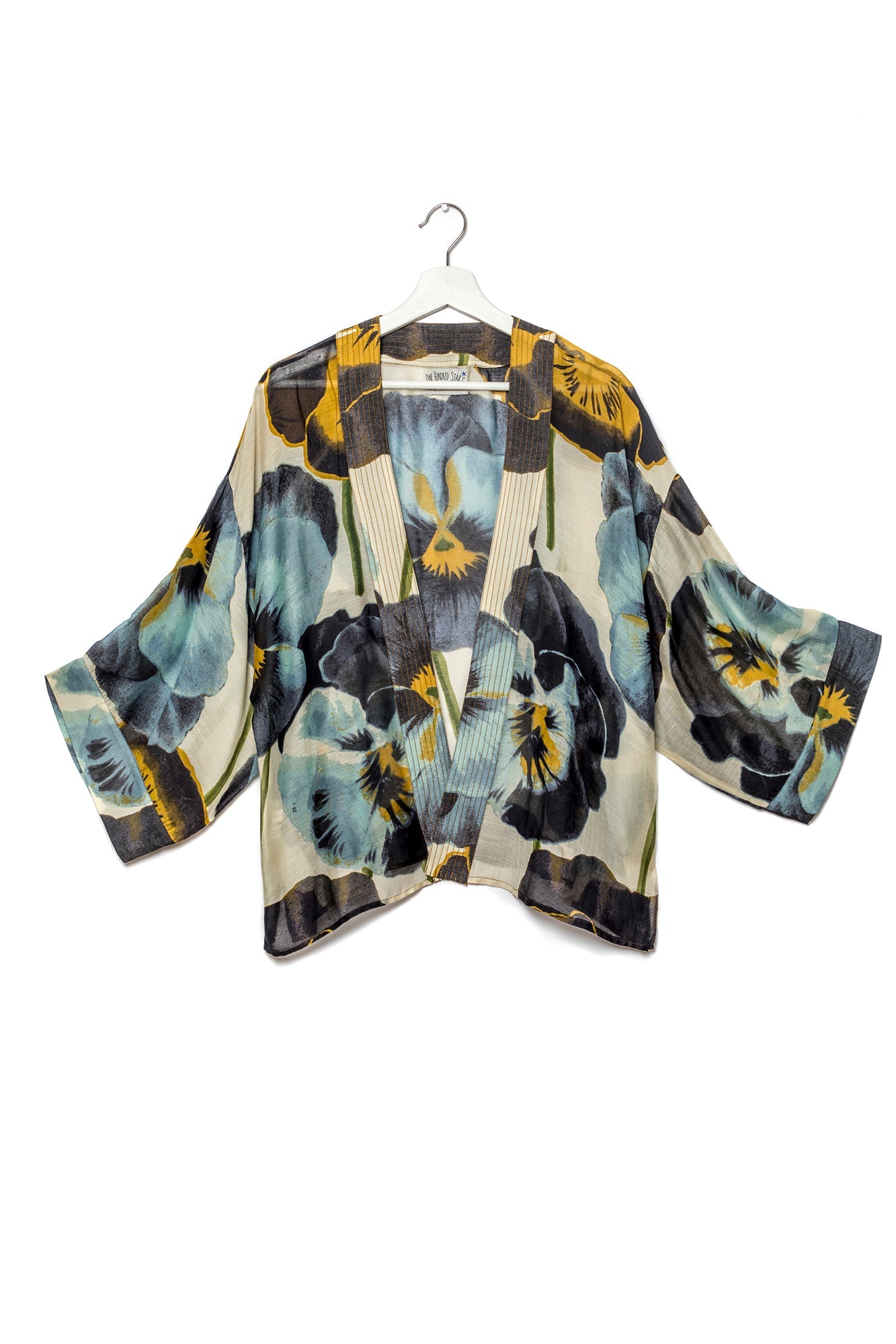 One Hundred Stars Pansy Grey Kimono