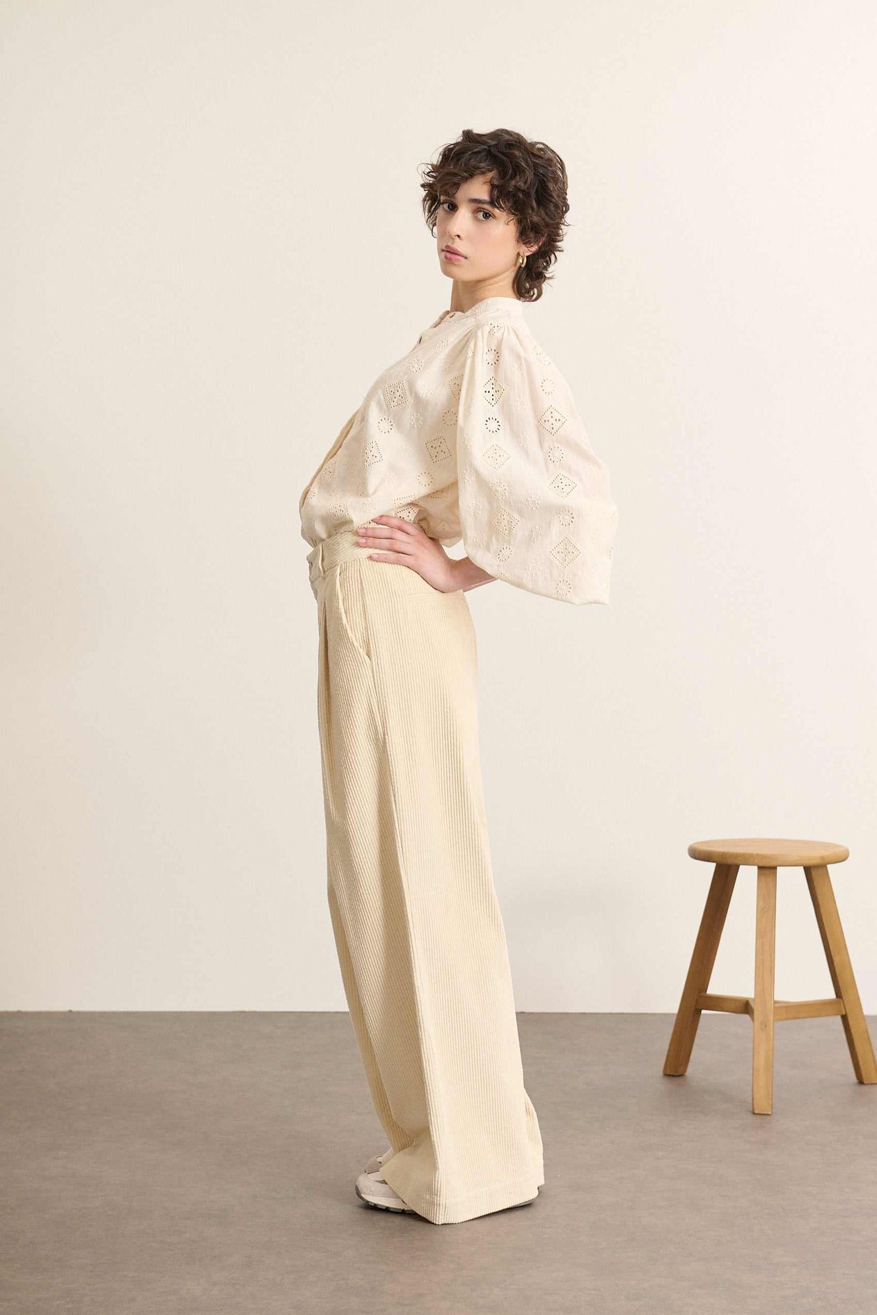 Garance Voltaire Trousers in Ecru