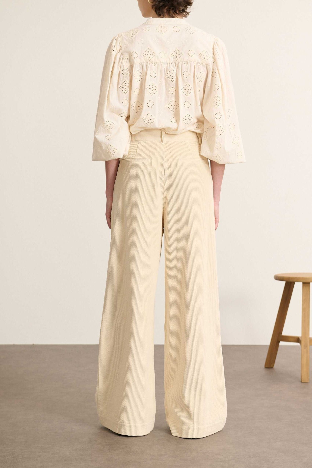 Garance Voltaire Trousers in Ecru