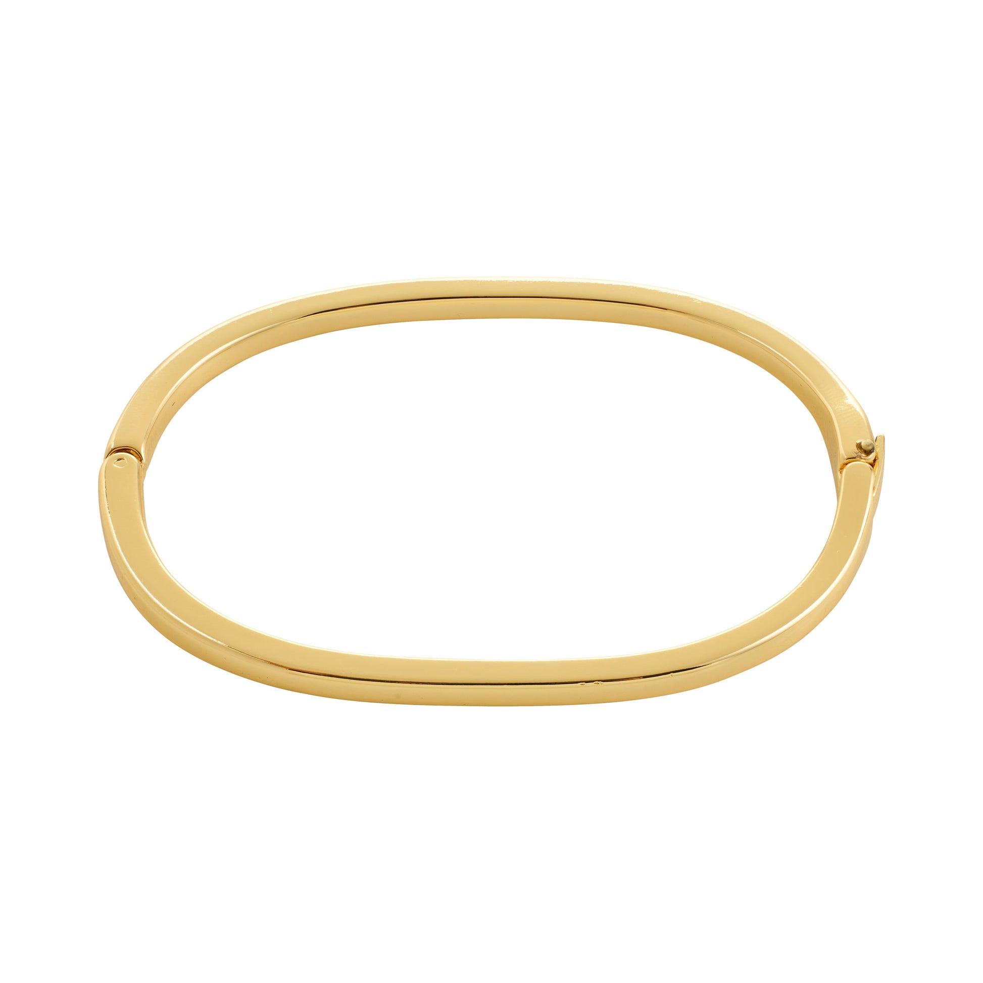 Pilgrim ALAIA bangle gold-plated. Gold bangle on a white background