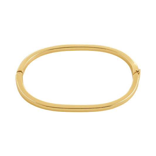 Pilgrim ALAIA bangle gold-plated. Gold bangle on a white background