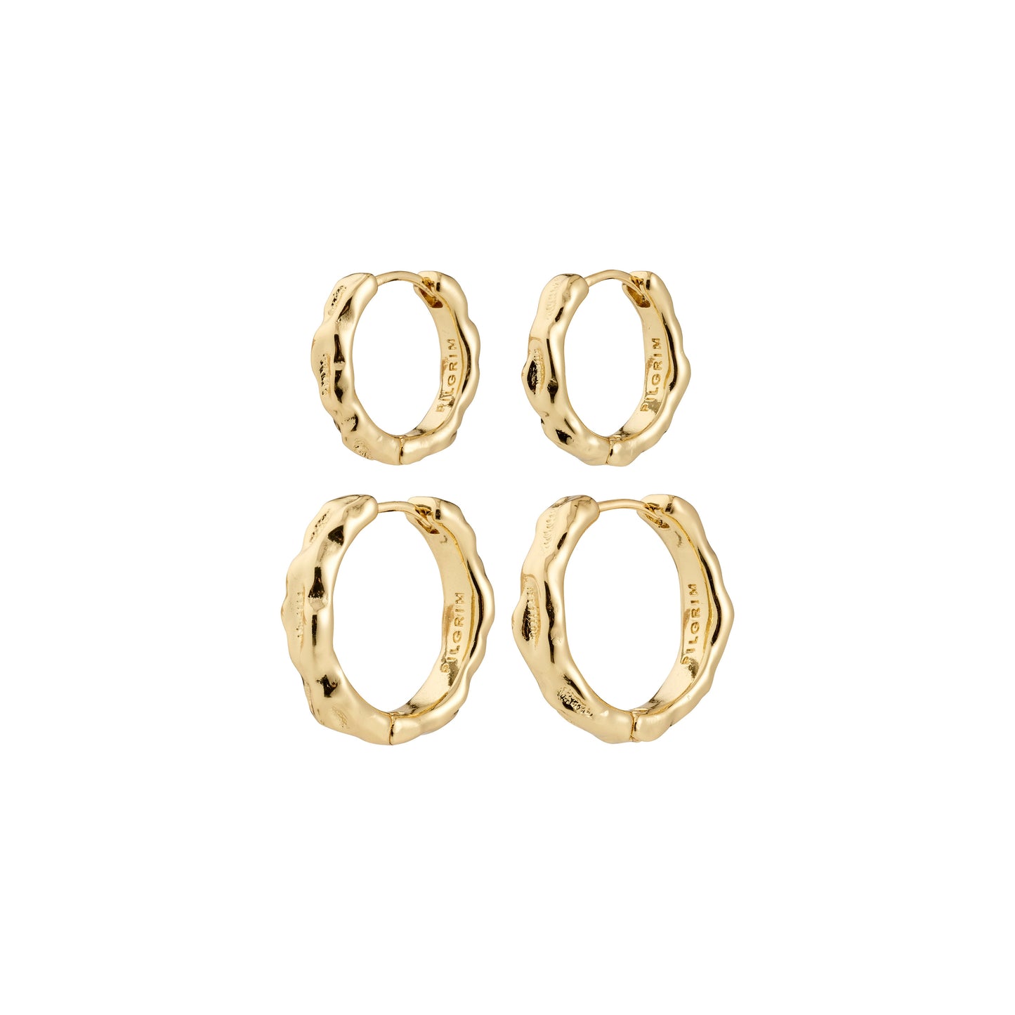 Pilgrim DARBY earrings, 2-in-1 set, gold-plated