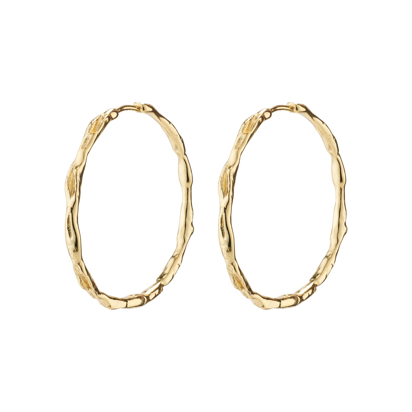 Pilgrim EDDY organic shaped maxi hoops gold-plated
