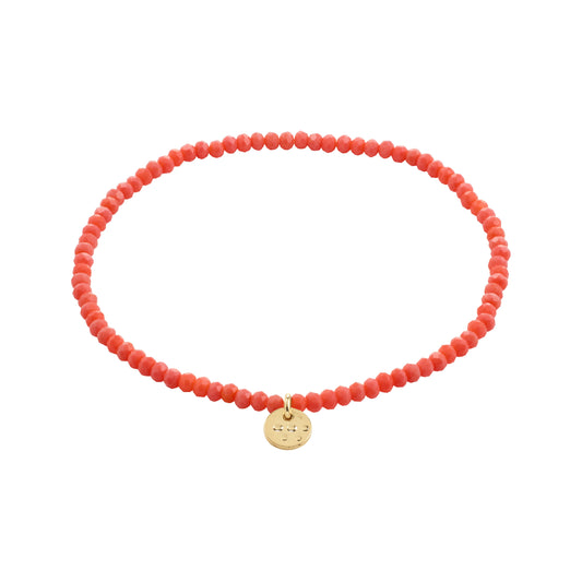 Pilgrim INDIE bracelet dark peach, gold-plated