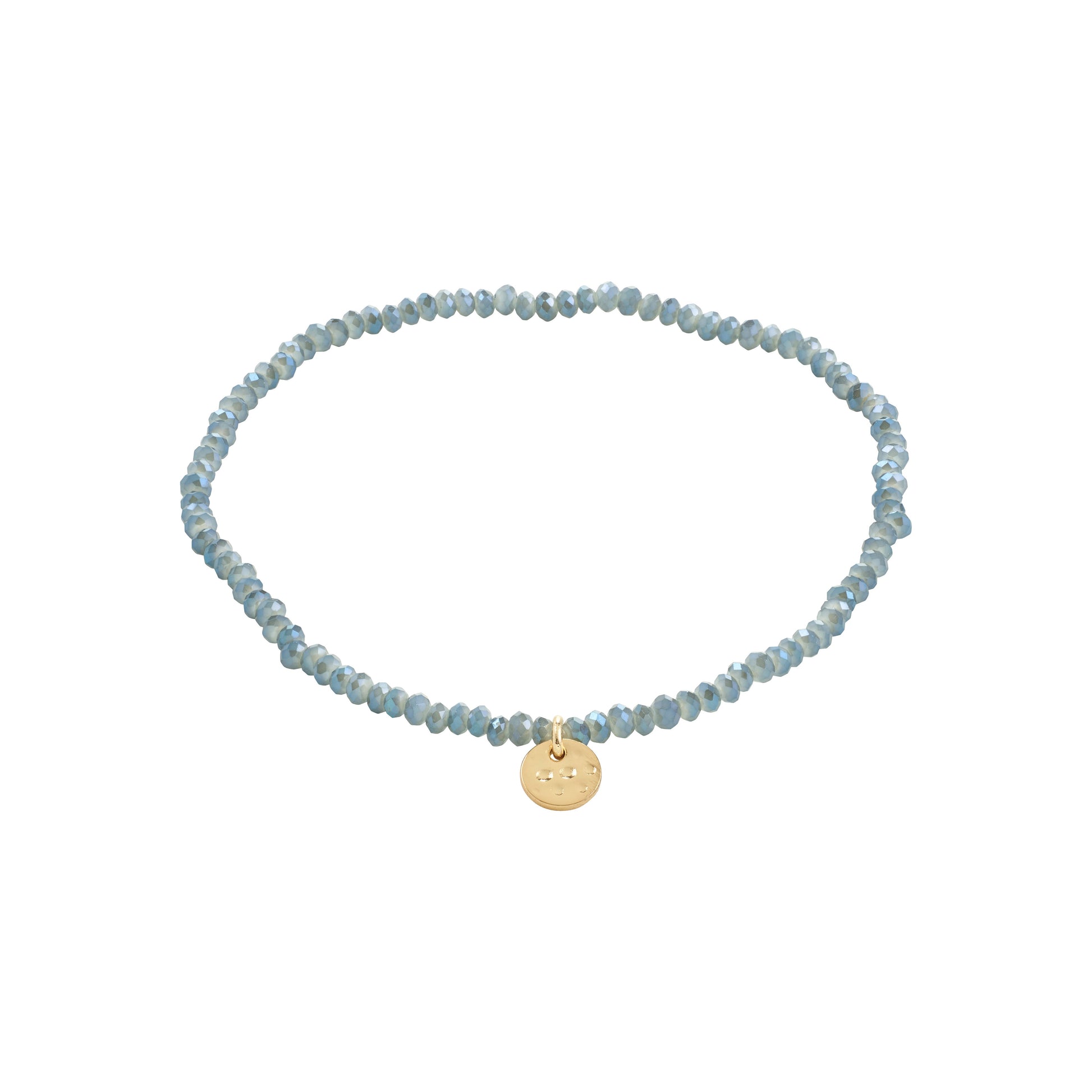 Pilgrim INDIE bracelet dusty blue, gold-plated