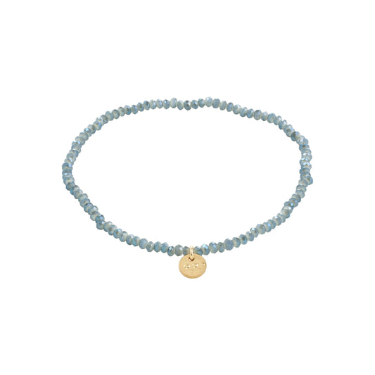 Pilgrim INDIE bracelet dusty blue, gold-plated