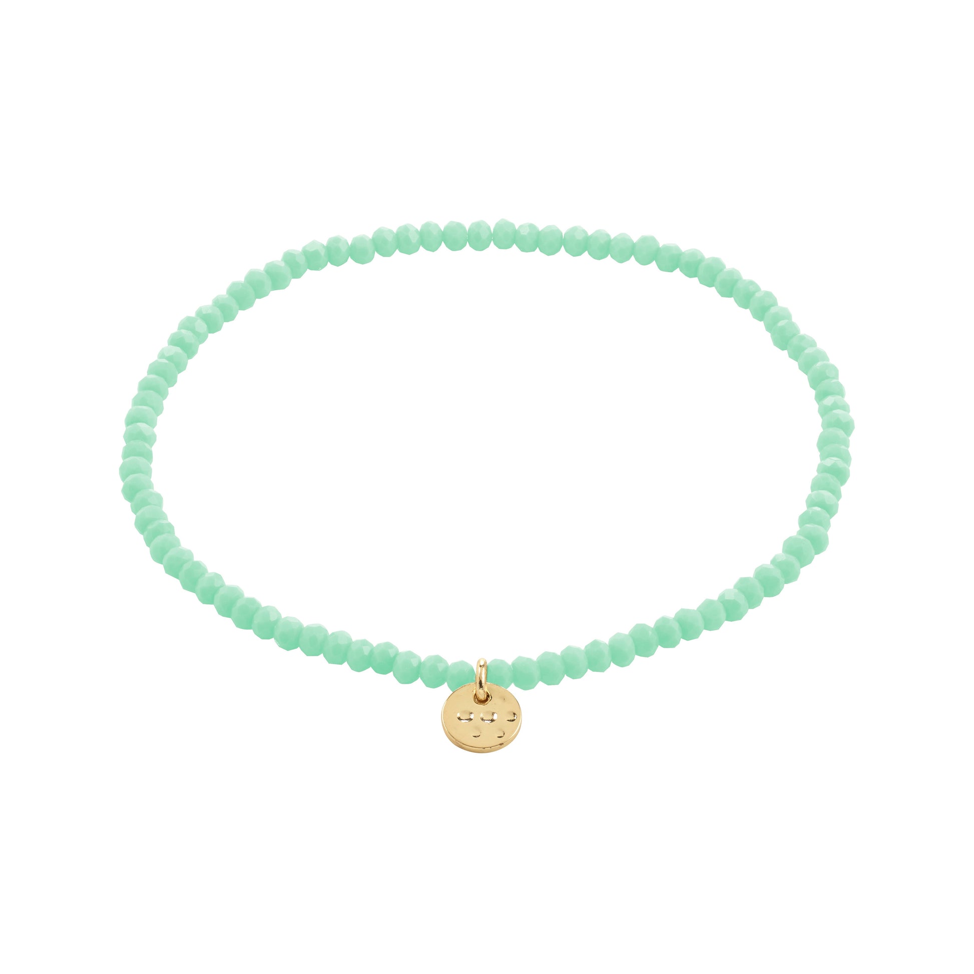 Pilgrim INDIE bracelet mint-green, gold-plated