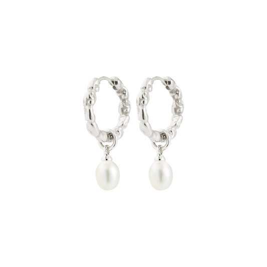 Pilgrim SHIFT pearl earrings silver-plated