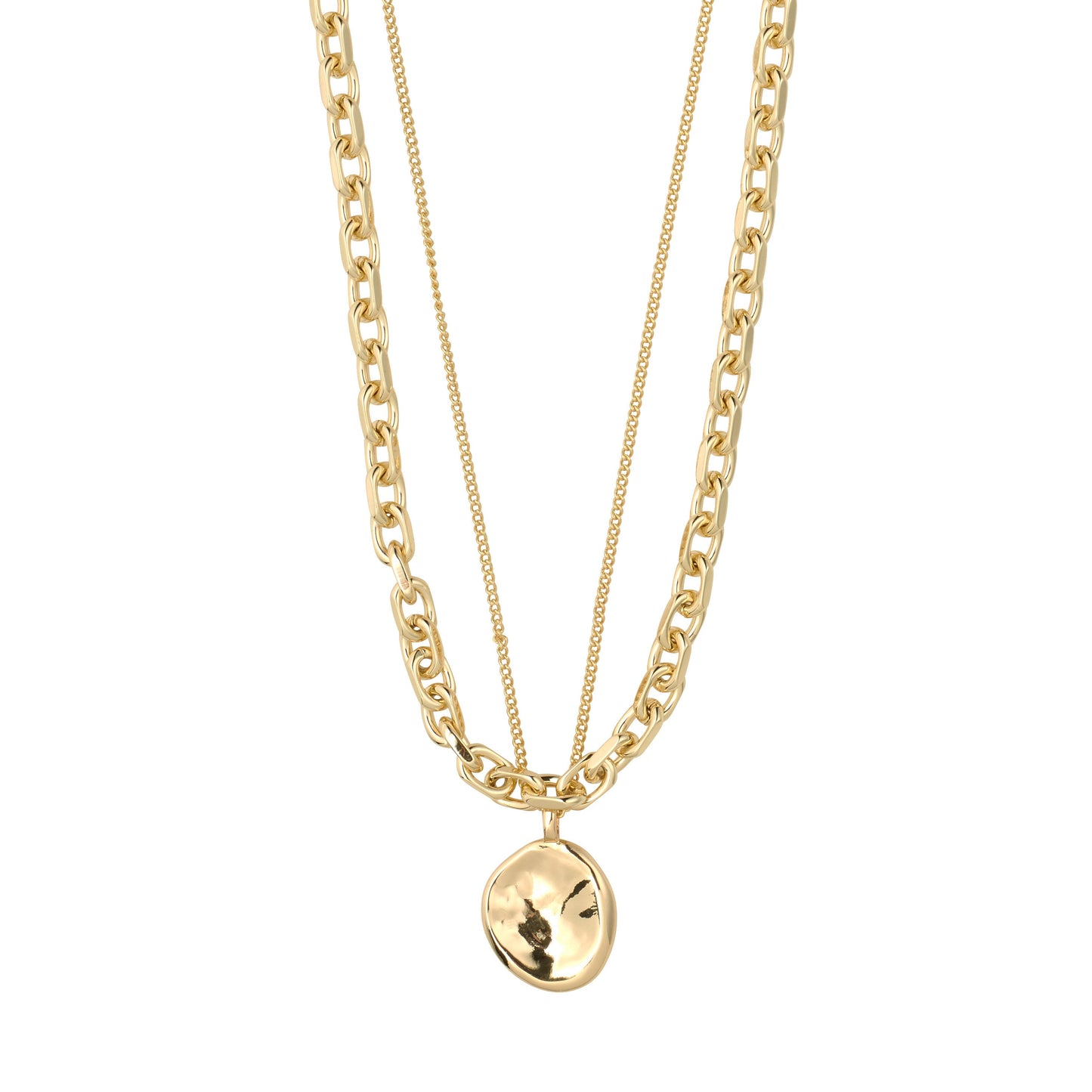 Pilgrim SPARKLE necklace 2-in-1 set, gold-plated