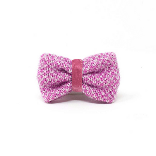 Stocky & Dee Harris Design - Luxury Dog Bow Tie - Pink & Dove