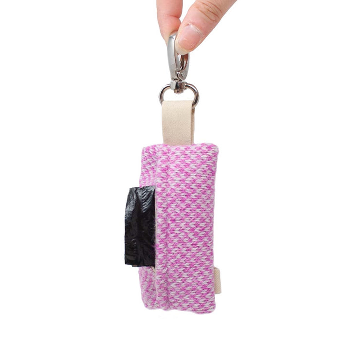 Stocky & Dee Harris Design - Luxury Poo Bag Holder - Pink & Dove