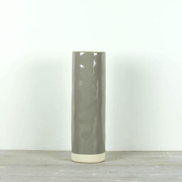 Also Home Pitka Taupe Tall Cylinder Vase 30 x9cm