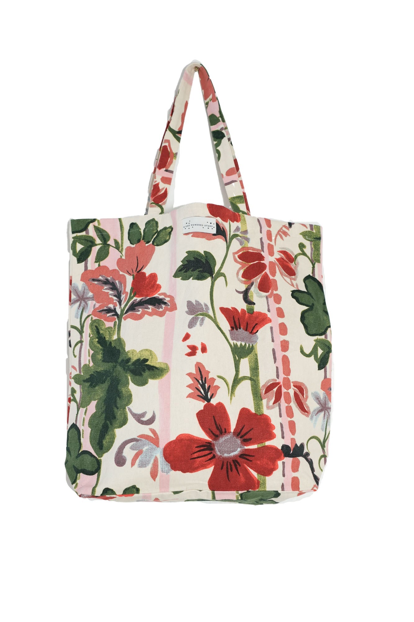 One Hundred Stars Poppy Red Canvas Bag