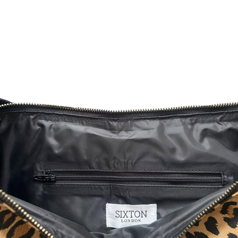Sixton Portland Messenger Bag in Sand Leopard Print