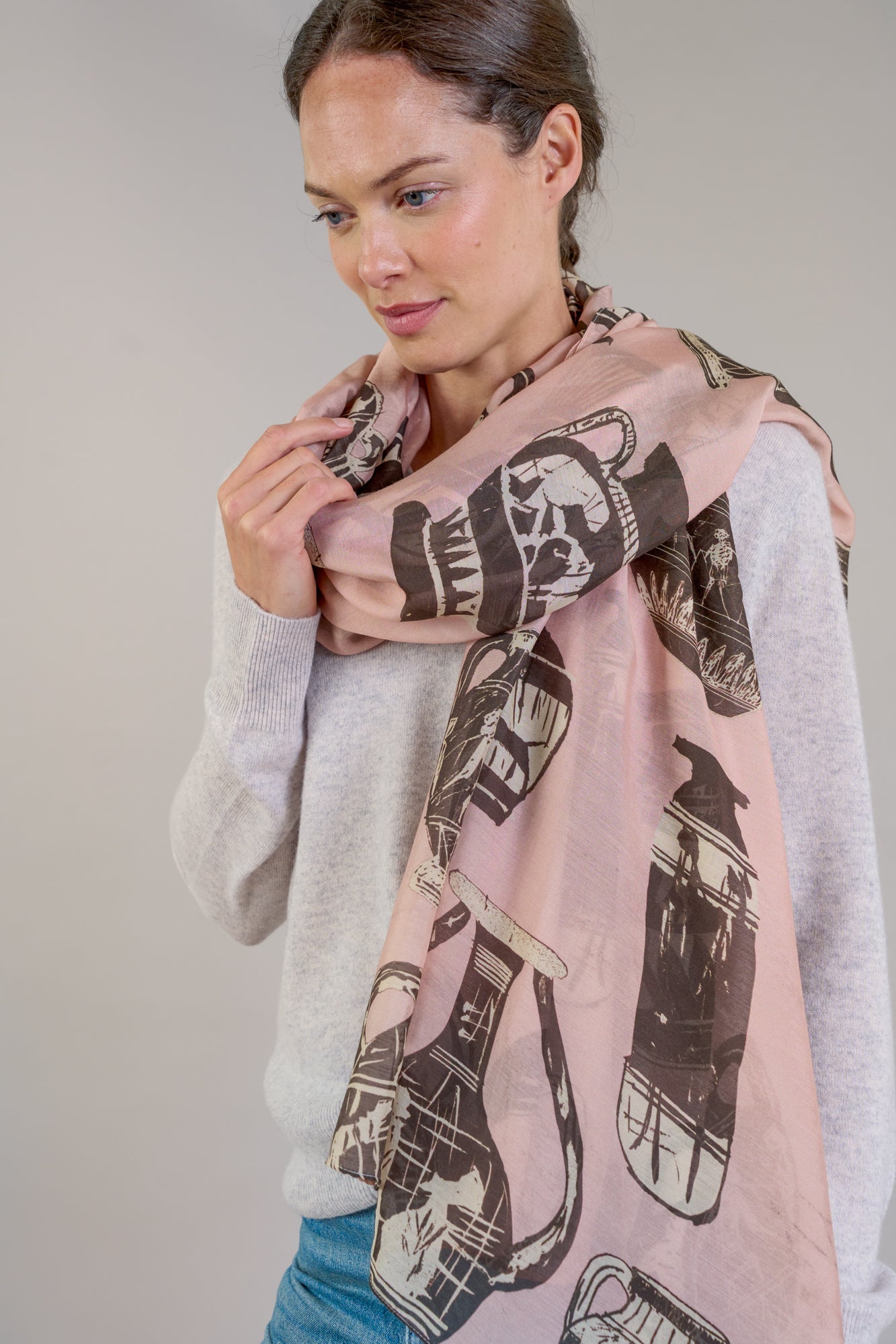 One Hundred Stars Pots Plaster Pink Scarf