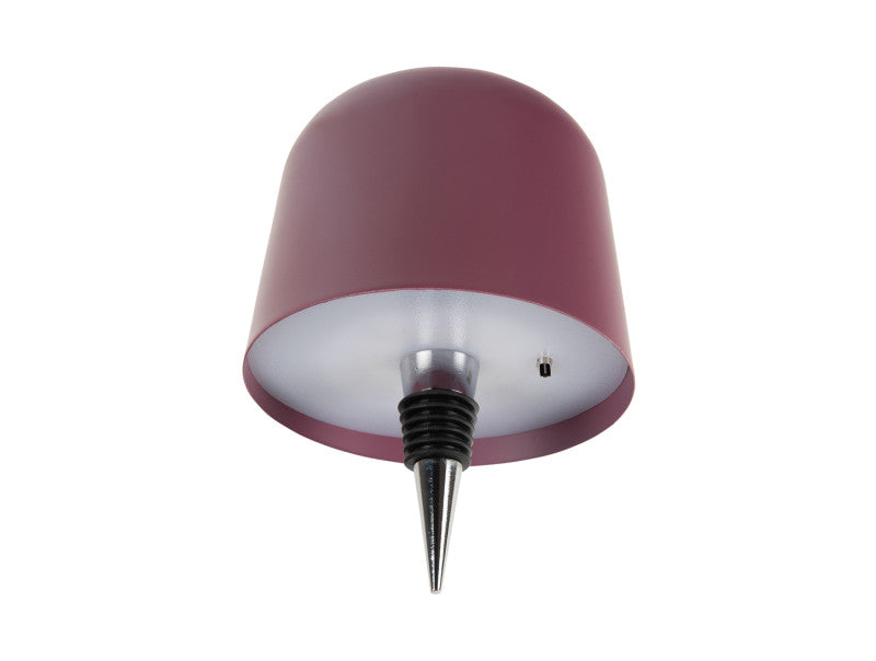 Present Time Bottle Lamp Cone Hat LED in Dark Mauve