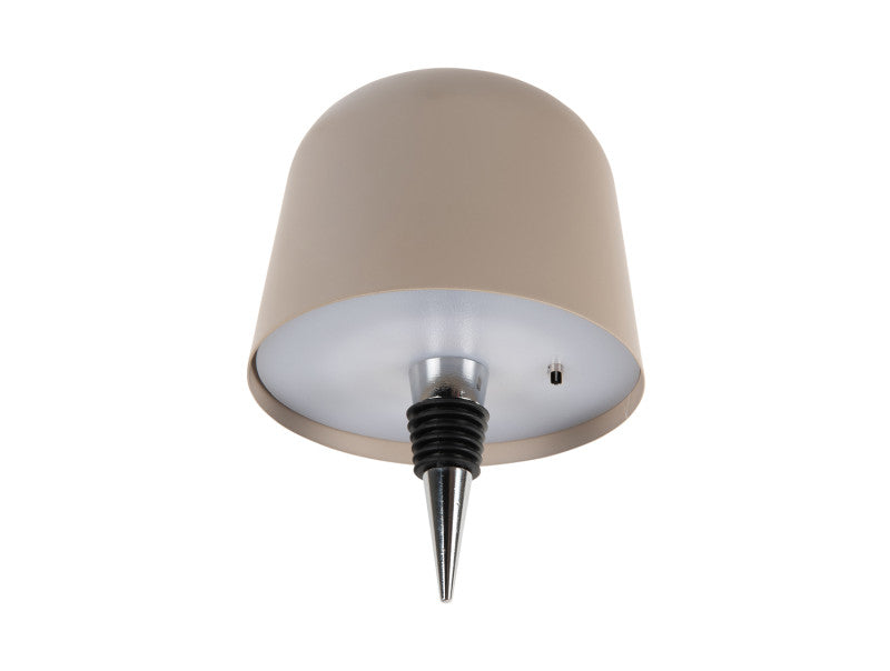 Present Time Bottle Lamp Cone Hat LED in Warm Grey