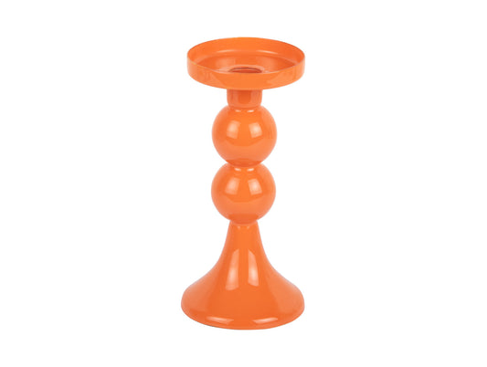Present Time Candle Holder Funky Medium In Orange
