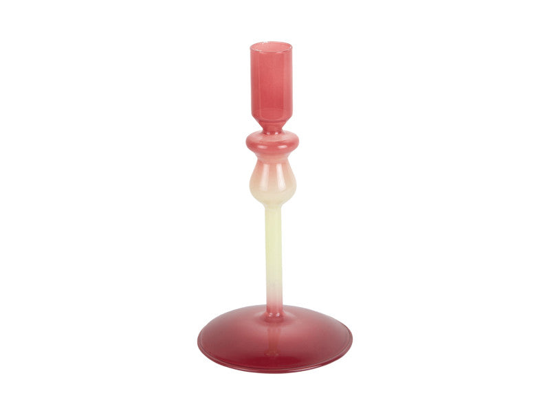 Present Time Duo Colores Small Candle Holder in Warm Purple & Soft Green
