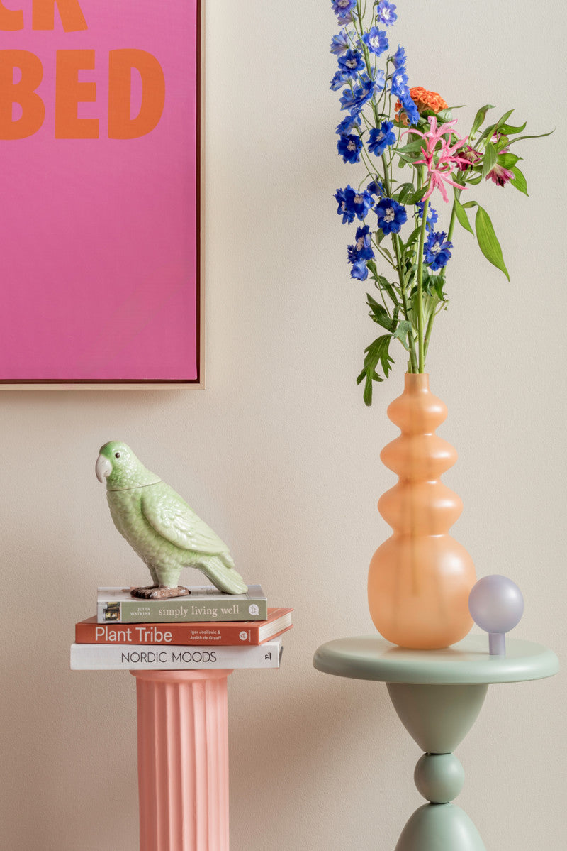 Present Time Storage Jar Bird in Soft Green