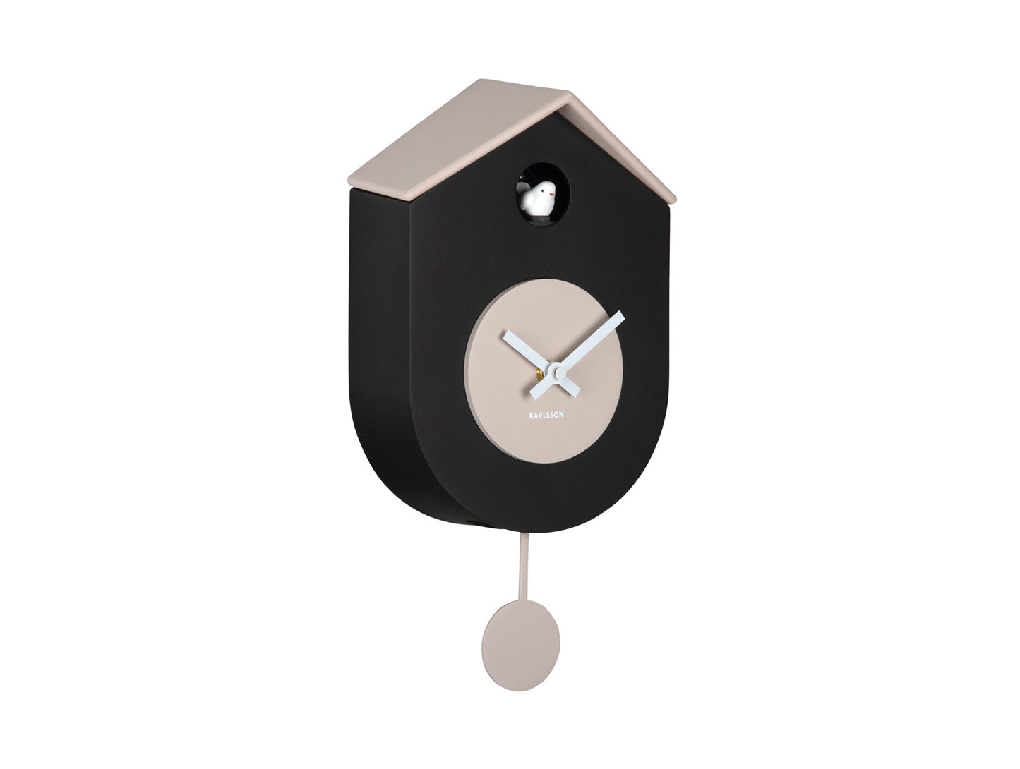 Present Time Wall Clock Grato Cuckoo in Black