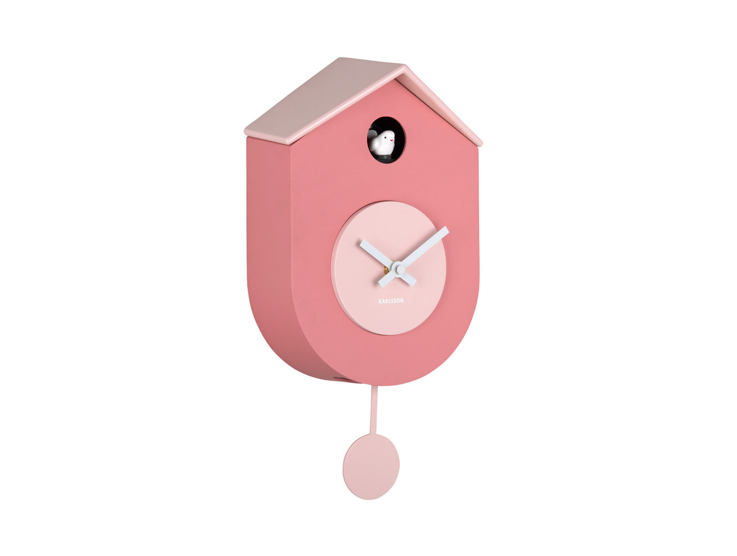 Present Time Wall Clock Grato Cuckoo in Tan Rose & Soft Pink