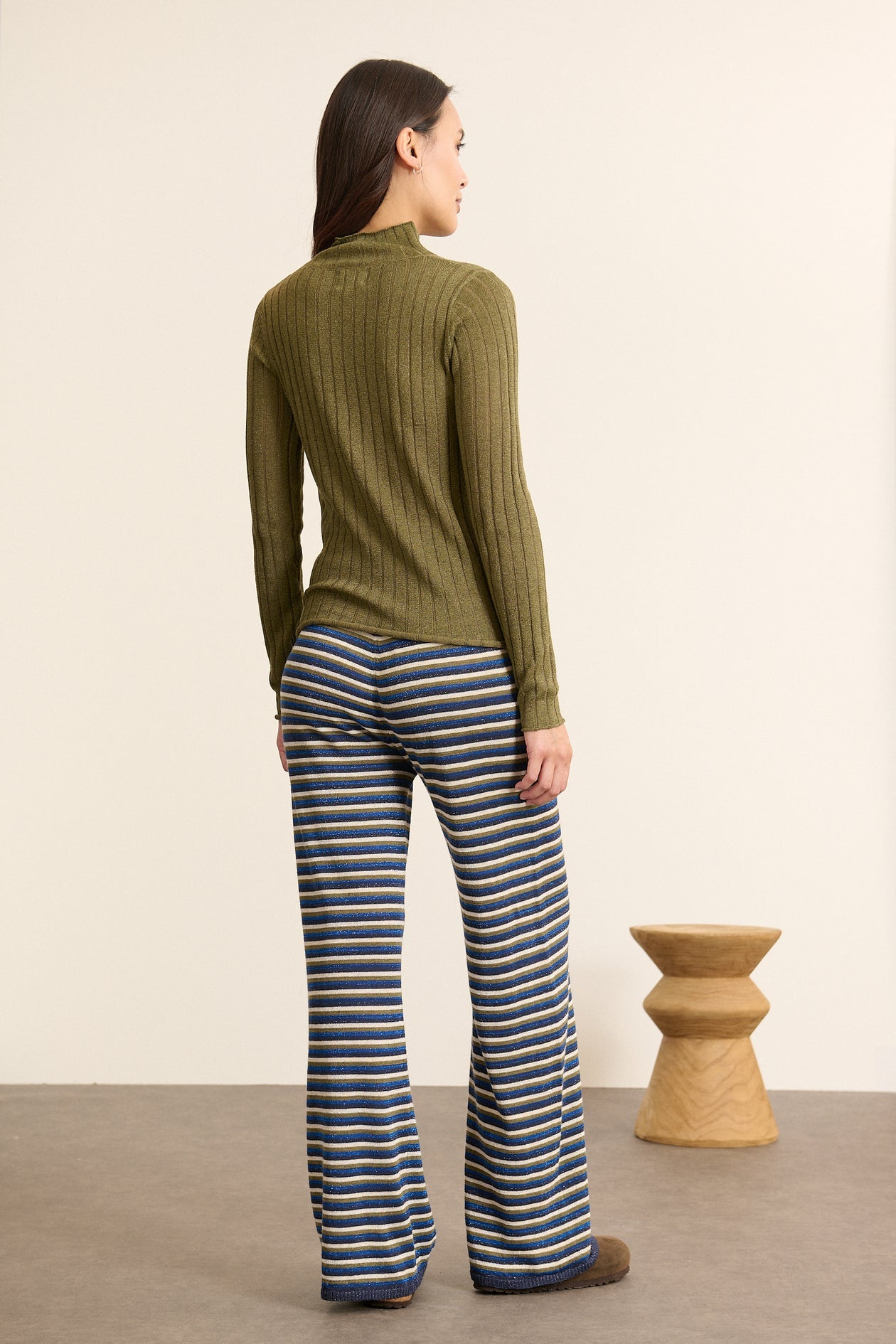 Garance Paris Pistache Top in Khaki Green