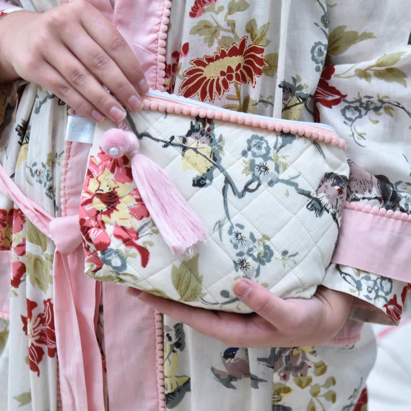 Red & Pink Rose Floral Make Up Bag 