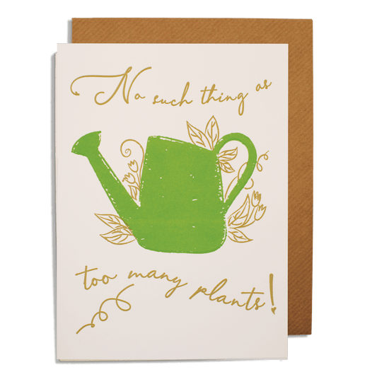 Archivist Too Many Plants Greetings Card