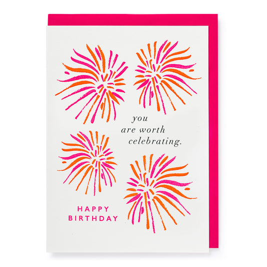 Archivist Birthday Fireworks Card