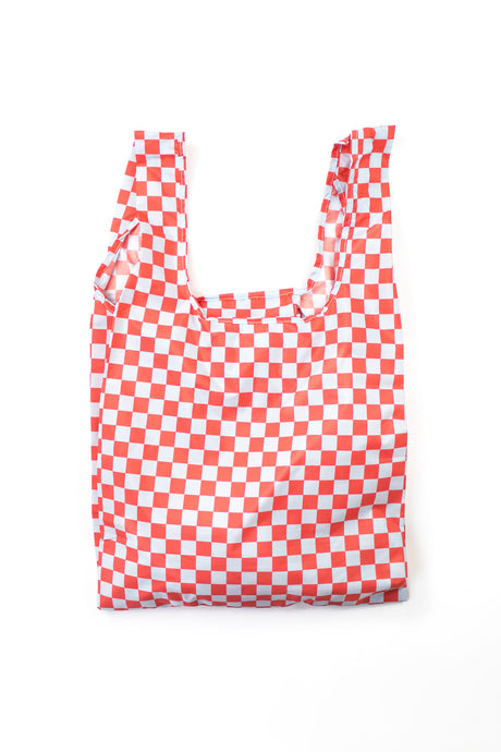 Kind Bag Checkerboard Red & Blue Medium Reusable Bag