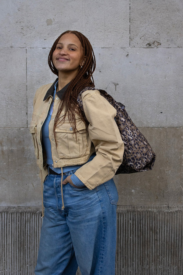 Kind Bag Leopard Medium Reusable Bag