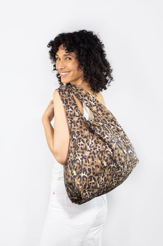 Kind Bag Leopard Medium Reusable Bag