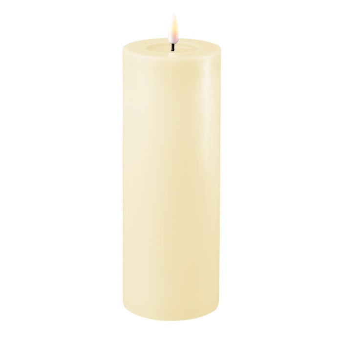 Flameless LED Pillar 7.5 x 20cm Candle - Cream