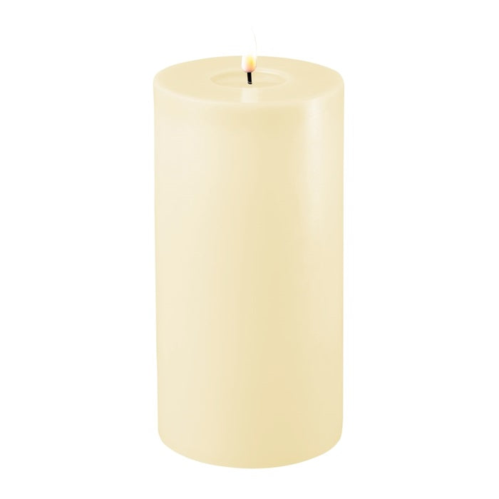 Flameless LED Tall chunky Pillar Candle 10 x 20cm - Various Colours Available