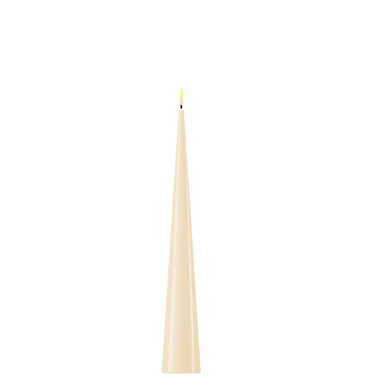 Deluxe Homeart cone candle 5cm x 28cm in cream